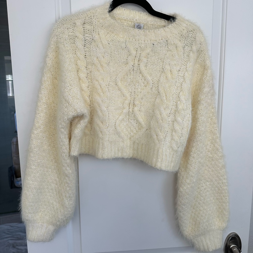 Cozy Cream Cable Knit Sweater